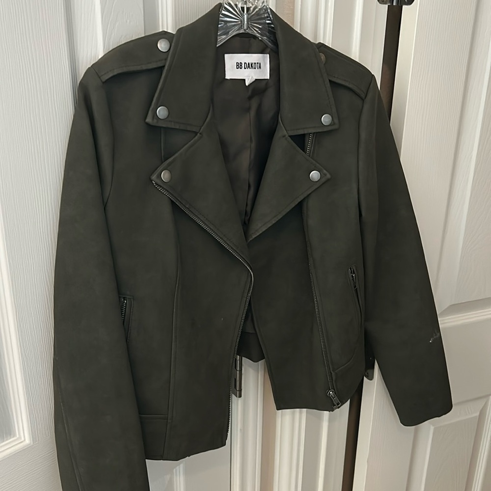 BB Dakota hunter green Moto Jacket